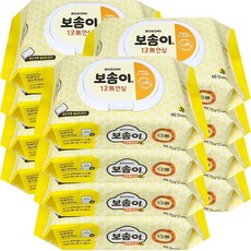 보솜이 13무 안심 물티슈 캡형 60매 x 12개, 깨끗한나라 페퍼민트 리필 70매 x 12개
