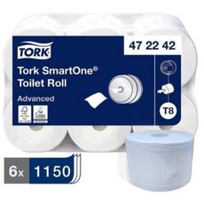 Tork 톡 스마트원 T8 472242 화장지 6롤 (207m), 1세트, 6개입, 207m