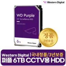 WD Purple 6TB 감시용 웬디 퍼플 하드디스크 6테라 5400RPM 256MB - 웬디퍼플