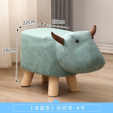 키즈 캐릭터 스툴 패브릭 소파 제인오 편안하게 등받이 의자 소형 대여소용 아이디어Z, 연 푸 른 송아지 (테 크 노 부 A)