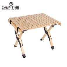 [CAMP TIME] 캠프타임 감성 우드 롤테이블 접이식 캠핑테이블