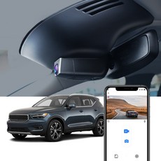 2019-2024 볼보 XC40에 적합한 FITCAMX 통합 OEM 스타일 1/2채널 블랙박스, 모델 A, 4K 전면 64GB