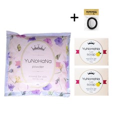 유노하나 파우더 입욕제 리필 800g+유자비누 100gx2개+따라밴드 머리끈 증정, 1set