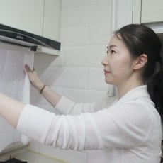 기름때방지 철벽방어 주방 후드커버 가스렌지 후드필터 부직포 망 10m 자석+벨크로테프