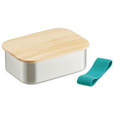 스케이터(Skater) 스테인리스제 도시락 상자 나무개 첨부 1단 650ml STLBT7B-A, 1개