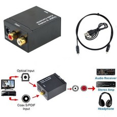 (무료배송) 오디오 컨버터 케이블 디지털 옵티컬 toslink spdif 동축 아날로그 rca 오디오 컨버터 어댑터, 오류시 연락주세요, 01_only convert