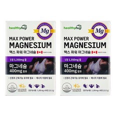 헬씨허그 맥스파워 리얼 마그네슘 1 350mg 180캡슐 6개월분 약국 눈떨림 영양제, 60정, 1개