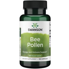 스완슨 벌 화분 400mg 캡슐, 1개, 100정 100개입, 1개, 100정