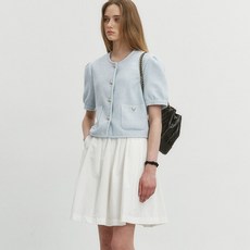 던스트 VOLUME SLEEVE TWEED JACKET SOFT BLUE_UDJA4B222B1