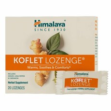 Himalaya 코플렛 허브 목캔디 20개입x4팩 Koflet Lozenges Herbal Cough Drop Ginger, 4팩, 20개입