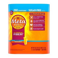 Metamucil Sugar Free Orange Fiber Powder 메타무실 슈가 프리 오렌지 파이버 파우더 260티스푼, 1개, 1.51