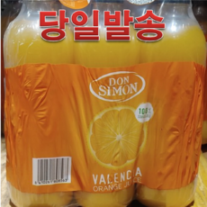 돈시몬 100% 착즙 오렌지 주스 1L 6개 당일발송