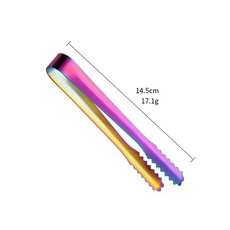 아이스 집게 골드 설탕 큐브 금속 음식 클립 티 파티 주방, 3. Rainbow NO.0-2pcs, 1개