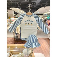 minkmui 밍크뮤 24SS(BL)3431462004 레몬스트라이프래쉬가드 토들러 (3431462004)