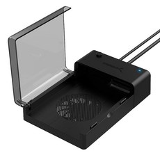 Sabrent USB 3.0 to SATA 외장 하드 드라이브 레이플랫 도킹 스테이션 거치대 & 쿨링팬 2.5/3.5인치 HDD 및 SSD용 (EC-DFFN)