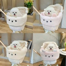 강아지유모차 가드 애견 고양이 범퍼 쿠션 방석, 그레이 쿠션, 1개