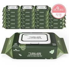 보드레 대용량 물티슈 캡형 그리너리 100매 X 20팩, 20개, 1BOX