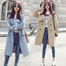 MOLY 여성 롱 하객 오피스 트렌치코트 J2515
