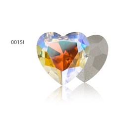 공예 크리스탈 큐빅 Heart Crystal AB K9 Strass Stone Glass Rhinestone Jewelry for Craf [A00104702], 1개, 20-Crystal SI-10mm 20p-104702