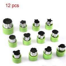 과일 커터 음식 쿠키 샌드위치 몰드 모양 야채 빵 주방 도시락, 12.12pcs Fruit Cut.., 1개