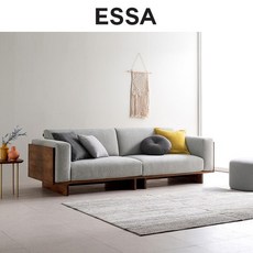 [에싸] 알토 3.5인 르브와 패브릭 소파+스툴, 포레스트그린, 쿠션타입A