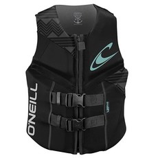 O'Neill Wetsuits 여성용 리액터 USCG 구명조끼 블랙/블랙/블랙 129509, 8, Women's Reactor Uscg Life Vest, 8