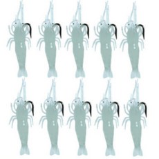 시크리트몰 새우웜 새우 루어 미끼 45mm 10P, 유형선택, B-야광민무늬