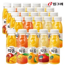 빙그레 따옴 주스 235ml 사과5+애플망고5+천혜향5+자몽5+오렌지5, 25개