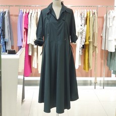 발렌시아 허리스트링으로 귀여움과 카라넥의 정장룩의 2가지컨셉의 원피스