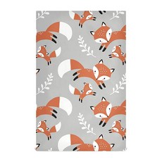 Xiua Fox Kitchen Towes 부드럽고 흡수력이 좋은 건조 행주 행주 걸이용 고리 포함 주방 욕실 바 홈 데, 18 x 28 Inch x 4pcs, 여우, 4개