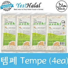 Yes!Global Tempe 템페 땜빼 땜페 (200g Indonesia Halal 할랄), 200g, 4개