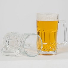 클래식 유리 손잡이 맥주잔 맥주컵 2P세트