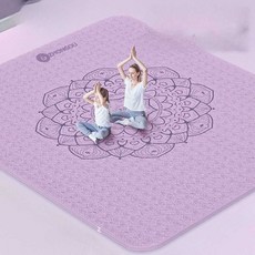 와이드 요가매트 초대형 피트니스 댄스 방음 줄넘기 더블사이즈 홈짐 빅사이즈 넓은, 블루 (200x140cm)15mm, 1개