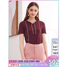 여자반팔니트 Koradior여성여름옷 우아 짧은타입 슬림핏 상의 패션 스트라이프 짧은소매 가디건