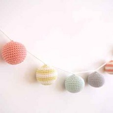 [천삼백케이] [오뜨리꼬] 코바늘 DIY- 베이비 캔디 볼 가랜드 kit, 단품