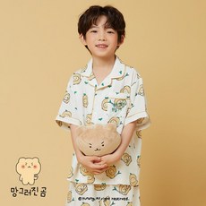 스파오키즈 망그러진곰 반팔 파자마 SPPPE24KU7IVORY_SPPPE37KU7