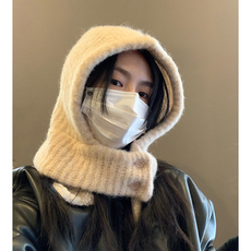 앤시오 방한 바라클라바 단추 잠금형 넥워머