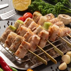 [올데이팜] 삼겹 치즈떡말이 꼬치 400g x 1팩 (5꼬치 / 데리야끼소스30gx2개증정, 1개
