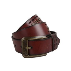 [AK PLAZA] [버커루]유니 금속로고 소가죽 벨트(B235AT303P)