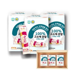 HACCP 식용곤충전문 오엠오 100% 국내산 고소애분말 선물세트S (스틱60g*3개), 1세트