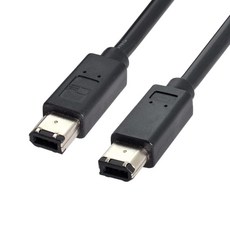 CY IEEE 1394 파이어와이어 400 6핀6핀 케이블 400Mbps 6p6p 캡처코드 1.8m, Black_6Pin Male-6Pin Male, 1개