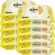 보솜이 13무 안심 물티슈 캡형 60매 x 10개, 코디 아트앤 포켓몬 캡형 100매 x 10개