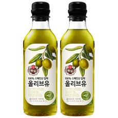 백설 올리브유, 500ml, 2개