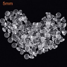 5mm 100pcs 명확한 연약한 실리콘 고무 귀걸이는 안전 둥근 마개를 역행시킨다 보석 부속품 DIY 부속 귀마개|보석 재료 & 부속품|