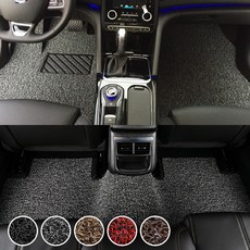현대 투싼 NX4 TL IX 차량용 코일매트 자동차 운전석 뒷좌석 트렁크 발매트 카매트, 전좌석(1열+2열), 그레이