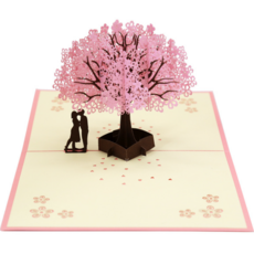 베씨 벗꽃 3D 입체 팝업카드 이벤트 선물 결혼 특별한 날 편지 생일축하 생신추카, 연인 벗꽃