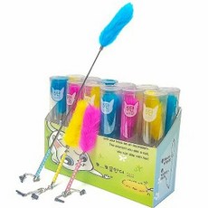  장난감 고양이 낚시대 5단 깃털 꼬리 잡기 12개세트, 옵션:12개세트, 본상품선택 