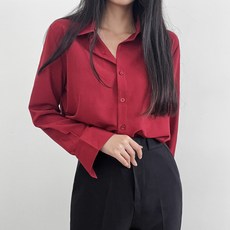 크림도우 여성 레귤러핏 긴팔 반팔 블라우스 셔츠
