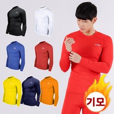 엑스프린 겨울용 기능성 기모 라운드 발열 보온 내의 내복 언더 티셔츠 운동복 남성 여성