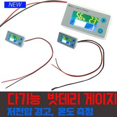 배터리게이지 2종 볼트미터 저저압 경고 기능 온도센서 배터리팩 밧데리게이지, BM200-(내장온도센서)